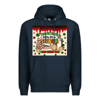 Navy torn between lookin like a snack and eatin one Premium Hoodie - MaliasSmallBusiness