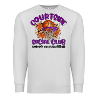 Dove Grey courtside social club Premium Sweatshirt - MaliasSmallBusiness