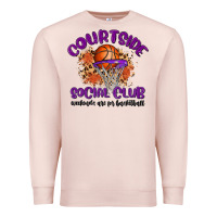 Pale Pink courtside social club Premium Sweatshirt - MaliasSmallBusiness