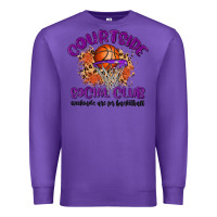 Purple courtside social club Premium Sweatshirt - MaliasSmallBusiness