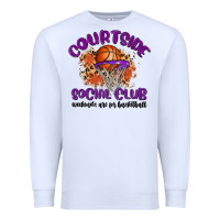White courtside social club Premium Sweatshirt - MaliasSmallBusiness