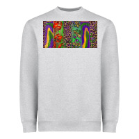 Heather Grey Mardi gras brushstrokes crawfish fleur de lis Heavyweight Sweatshirt - RanaPortraitStore