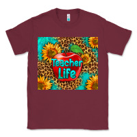 Burgundy teacher life Classic Tee - HRA Design Shop