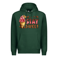 Sports Green stay sweet Premium Hoodie - AdoDesignShop