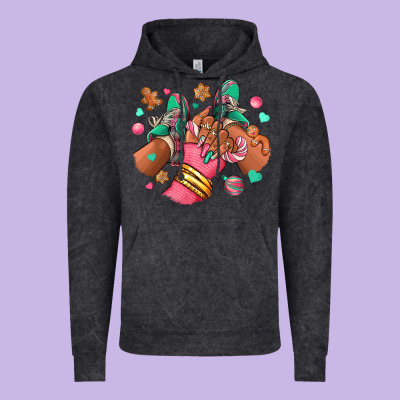 Vintage Hoodie pink christmas black girl sneakers