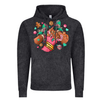 Vintage Black pink christmas black girl sneakers Vintage Hoodie - RanaPortraitStore