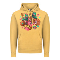 Vintage Mustard pink christmas black girl sneakers Vintage Hoodie - RanaPortraitStore