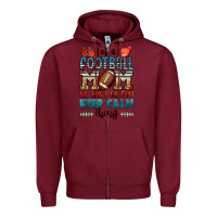 Burgundy i'm a american football mom we don't do that keep Zipper Hoodie - Jasminsmagicworld