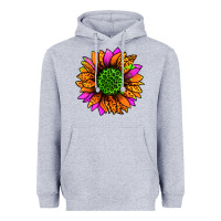 Heather Grey halloween sunflower Heavyweight Hoodie - Jasminsmagicworld