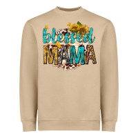 Blessed Mama With Sunflowers Heavyweight Sweatshirt | Teevron
