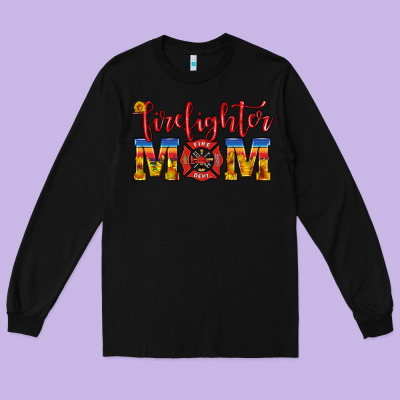Firefighter Mom Long Sleeve Tee Designed By Hra Design Shop