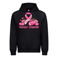 Black tackle cancer pumpkins football and ribbon breast cancer awareness Urban Hoodie - Jasminsmagicworld