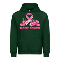 Forest Green tackle cancer pumpkins football and ribbon breast cancer awareness Urban Hoodie - Jasminsmagicworld