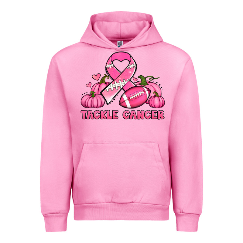 Tackle Cancer Pumpkins Football And Ribbon Breast Cancer Awareness Urban Hoodie by Jasminsmagicworld | Teevron