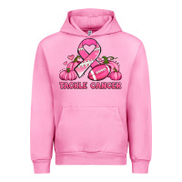 Fuchsia Pink tackle cancer pumpkins football and ribbon breast cancer awareness Urban Hoodie - Jasminsmagicworld