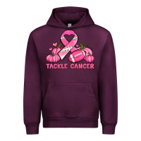 Mauve Wine tackle cancer pumpkins football and ribbon breast cancer awareness Urban Hoodie - Jasminsmagicworld