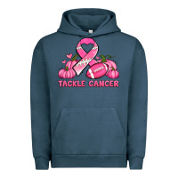 Pigment Midnight Navy tackle cancer pumpkins football and ribbon breast cancer awareness Urban Hoodie - Jasminsmagicworld