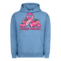 Pigment Pebble Blue tackle cancer pumpkins football and ribbon breast cancer awareness Urban Hoodie - Jasminsmagicworld