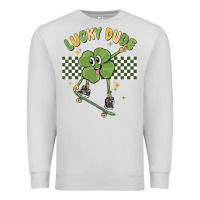 Dove Grey lucky dude Premium Sweatshirt - MaliasSmallBusiness