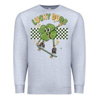 Heather Grey lucky dude Premium Sweatshirt - MaliasSmallBusiness