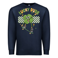 Navy lucky dude Premium Sweatshirt - MaliasSmallBusiness