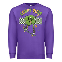Purple lucky dude Premium Sweatshirt - MaliasSmallBusiness