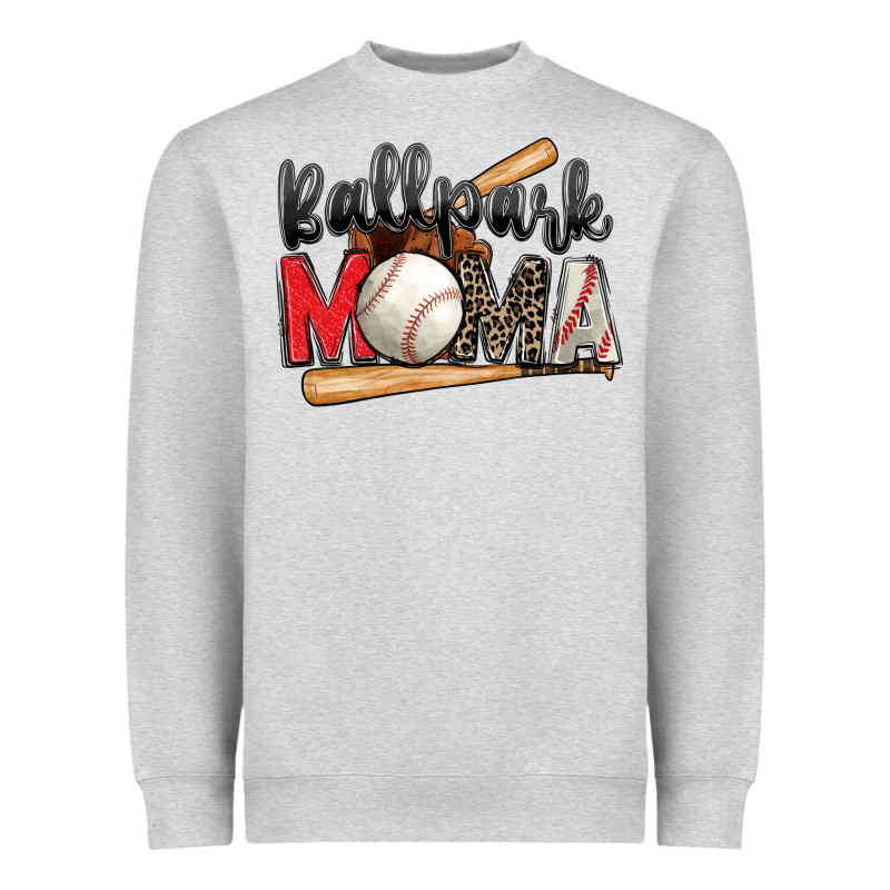 Ballpark Mama Baseball Heavyweight Sweatshirt by Zillion Design Studio | Teevron