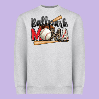 Ballpark Mama Baseball Heavyweight Sweatshirt Designed By Zillion Design Studio