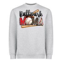 Heather Grey ballpark mama baseball Heavyweight Sweatshirt - Zillion Design Studio