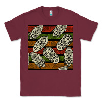 Burgundy african mask seamless pattern Classic Tee - BundleAndBundleShop