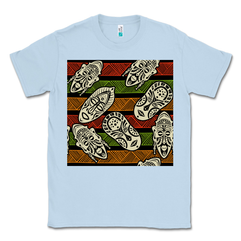 African Mask Seamless Pattern Classic Tee by BundleAndBundleShop | Teevron