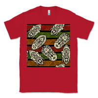 Red african mask seamless pattern Classic Tee - BundleAndBundleShop
