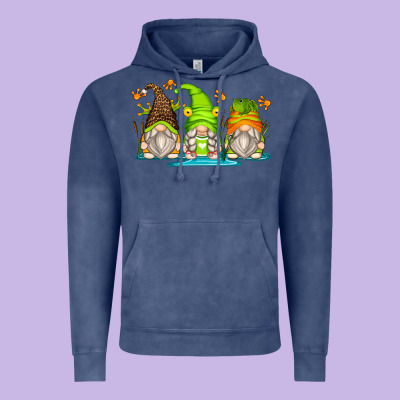 Frog Gnomes Vintage Hoodie Designed By Zillion Design Studio