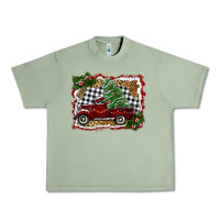 Oil Green christmas truck with tree Urban Heavy Tee - RanaPortraitStore
