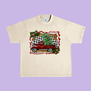 Christmas Truck With Tree Urban Heavy Tee Designed By Ranaportraitstore