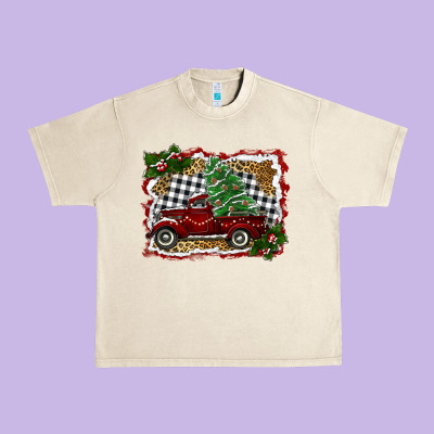 Christmas Truck With Tree Urban Heavy Tee Designed By Ranaportraitstore