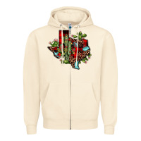 Sandshell cactus christmas texas map Zipper Hoodie - JahusDesignShop