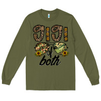 Army Green gigi of both Long Sleeve Tee - CowhideDigitalArt