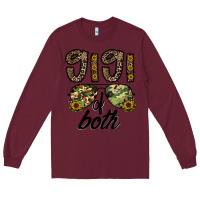 Burgundy gigi of both Long Sleeve Tee - CowhideDigitalArt