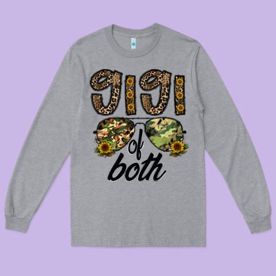 Gigi Of Both Long Sleeve Tee Designed By Cowhidedigitalart