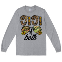 Heather Grey gigi of both Long Sleeve Tee - CowhideDigitalArt