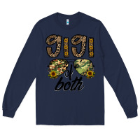 Navy gigi of both Long Sleeve Tee - CowhideDigitalArt