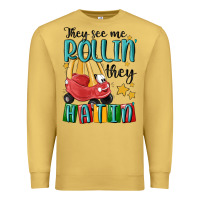 Antique Gold they see me rollin' they hatin' Premium Sweatshirt - MaliasSmallBusiness