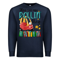Navy they see me rollin' they hatin' Premium Sweatshirt - MaliasSmallBusiness