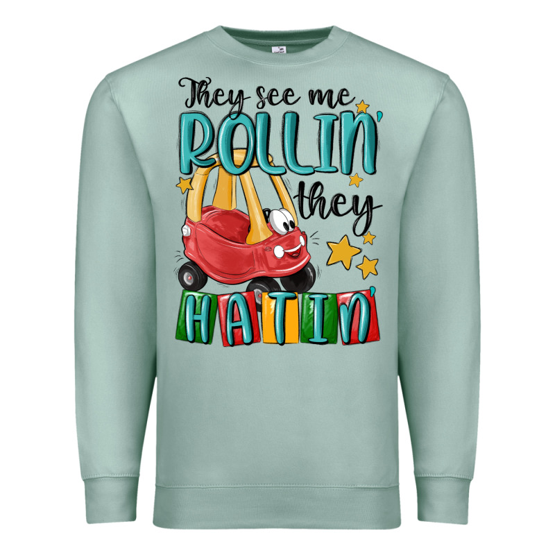 They See Me Rollin' They Hatin' Premium Sweatshirt by MaliasSmallBusiness | Teevron