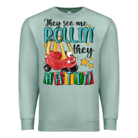 Seafoam they see me rollin' they hatin' Premium Sweatshirt - MaliasSmallBusiness