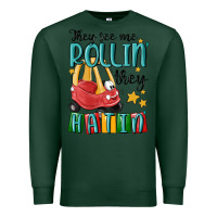 Sports Green they see me rollin' they hatin' Premium Sweatshirt - MaliasSmallBusiness