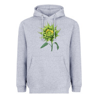 Heather Grey sun fill green green sunflower Heavyweight Hoodie - LillyAllenDesigns