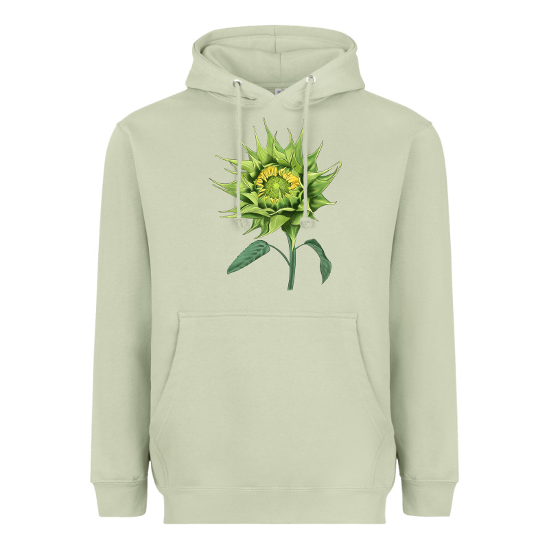 Sun Fill Green Green Sunflower Heavyweight Hoodie by LillyAllenDesigns | Teevron