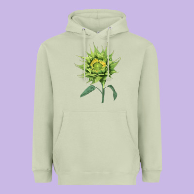 Sun Fill Green Green Sunflower Heavyweight Hoodie Designed By Lillyallendesigns